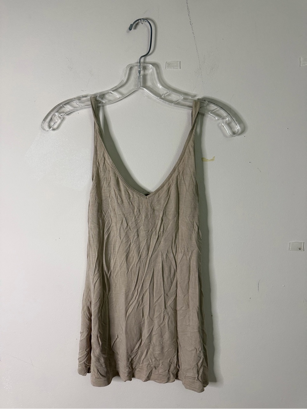 Old Navy Women’s Lightweight V-Neck Beige Tank Top